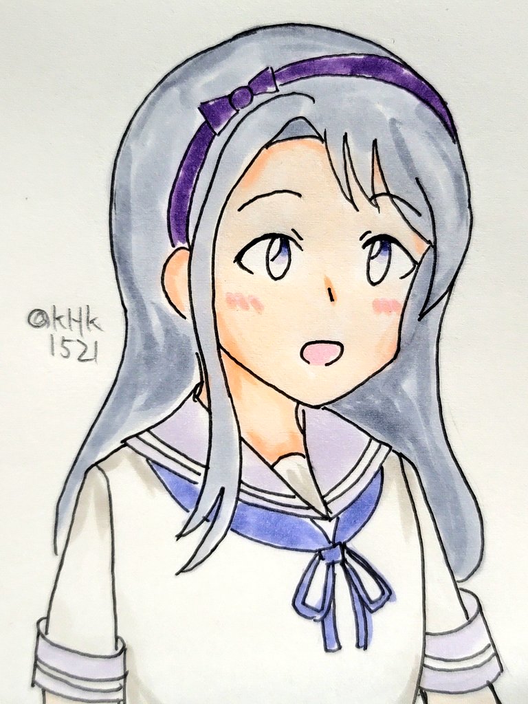 狭霧(艦これ) 「#既掲でもいいのでとにかく狭霧を貼ろう 」|KHK1521のイラスト