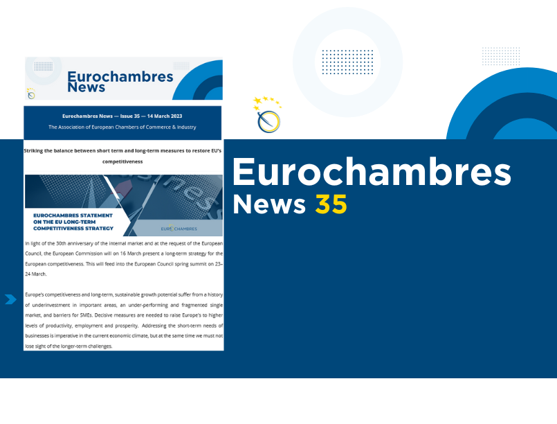 Eurochambres's tweet photo. Eurochambres News 35 is out featuring:
✅EU Long-Term #CompetitivenessStrategy
✅#AILiability proposal
✅#GreenDealIndustrialPlan
✅#ElectricityMarketDesign
✅EU #IndustrialForum
✅#NorthernIrelandProtocol agreement
✅ @ChambersIreland🎂100 anniversary
https://t.co/Qs7YLsvR32 https://t.co/DQJXyIpo2k