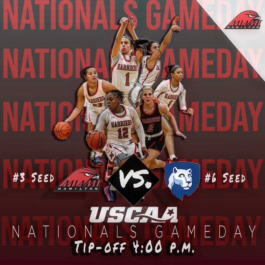 Rise and Shine☀️—it’s NATIONALS GAMEDAY. Your #3 Seed Harriers take on #6 Seed Penn State Schulylkill today!