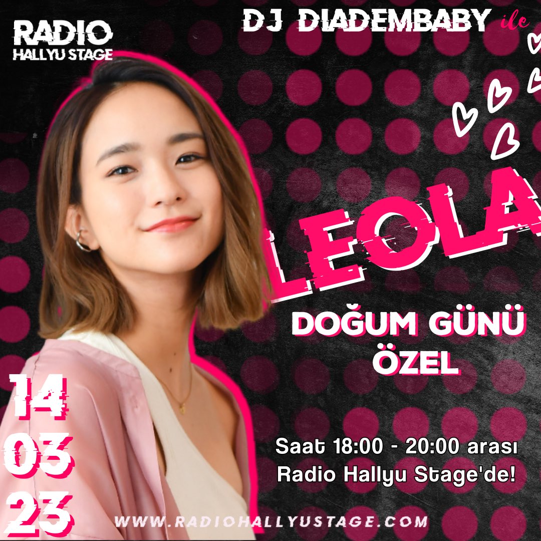 RadioHallyuStg's tweet photo. 🎙| LEOLA ÖZEL YAYINI

Bugün günlerden Leola~✨ Bugün Japonya'nın güzel seslerinden Leola için güzel bir doğum günü yayınımız var🥳 Saat 18:00'de hepinizi radyomuza bekliyoruz🥰❤️

https://t.co/v75UmV4Fnf 
@GenerationsTR #HappyBirthdayLeola https://t.co/QF0xAQIcww