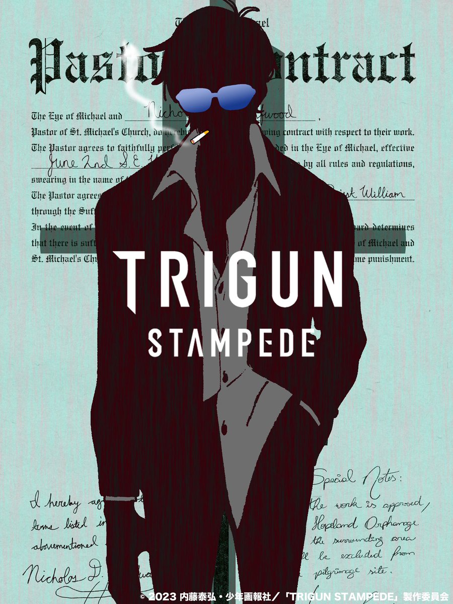 Nicholas D. Wolfwood
What choice will you make?
Where will it lead you?

TRIGUN STAMPEDE