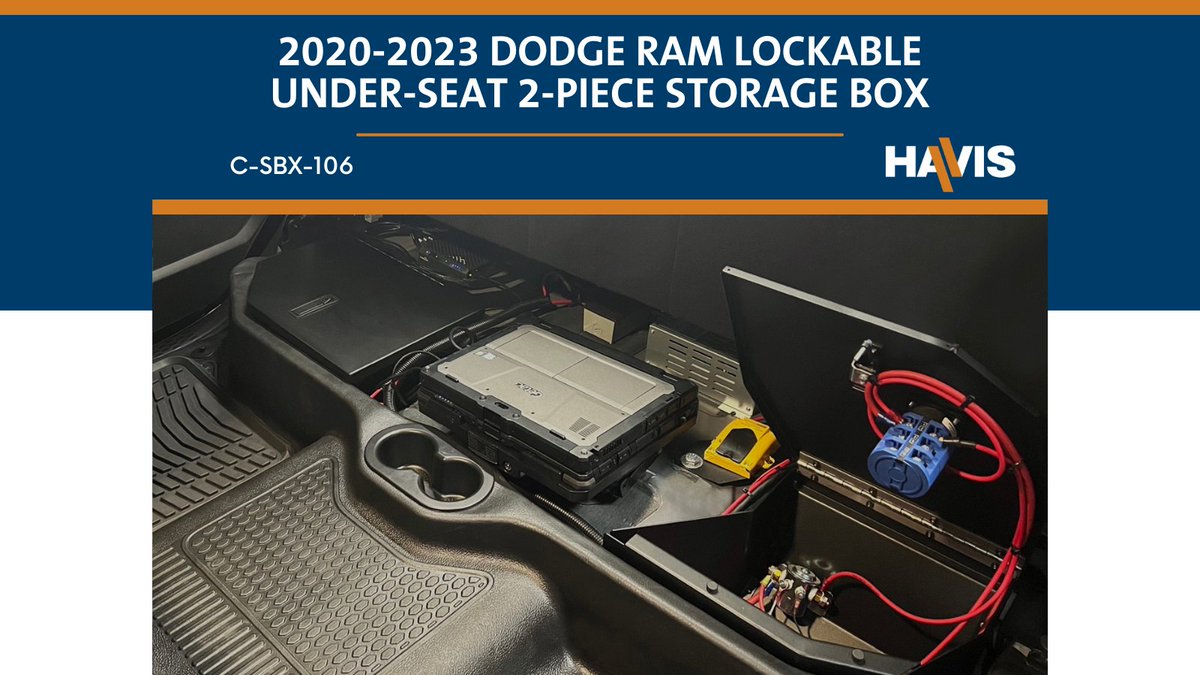 havisinc's tweet photo. Havis's Lockable Under-Seat 2-Piece Storage Box for 2020-2023 @Dodge Ram Pickup Trucks, C-SBX-106, includes 14-gauge steel boxes for secure storage. 

#HavisEquipped #HavisRugged #HavisMustHaves #AmericanMade #MadeinUSA #dodge #dodgeram #mobileworker #ramtruck #ramtrucks https://t.co/7NB1kUXBwK