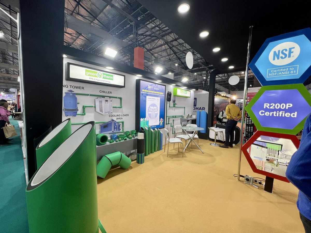 PpPiping's tweet photo. Massive Response Once again from one of the Largest HVAC Exhibitions in India & Meeting with some of the Stalwarts in the Industry #acrex #hvac #hvaclife #hvactechnician #mep #mepengineering #kptpipes #kptpipingsystem #pprpipes https://t.co/QAoZ4LUCYA