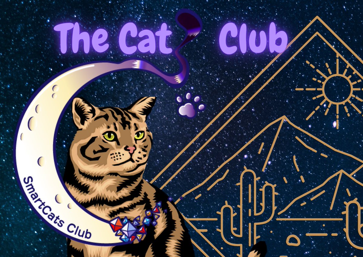 SmartCatsClub's tweet photo. This art was created by the talented @bitpapa2022  inspired by ancient Egypt as cats were seen as gods. We are very grateful for your collaboration with #Smartcats https://t.co/KWmP5Ux2nS
