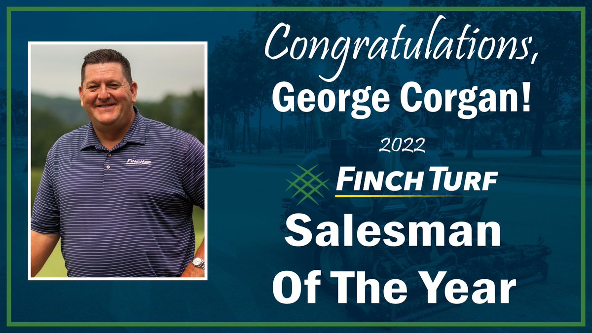 Join us in congratulating our Finch Turf 2022 Salesman of the Year…@GCorgan17 💪🏼🏆! 
 
George covers Western Connecticut and a portion of New York, and is based in our New Milford, CT office. We are proud to have him on #TeamFinch!!!