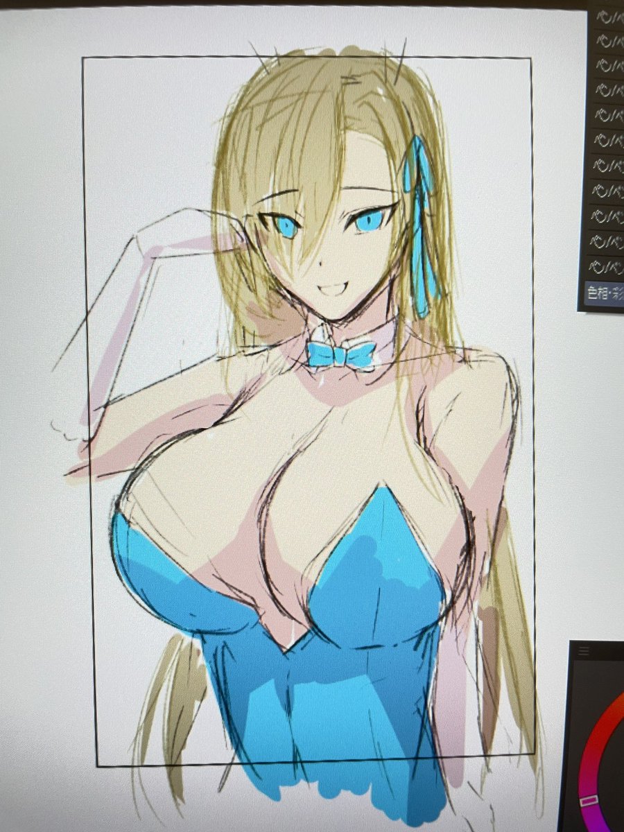 アスナ(ブルアカ) ,アスナ(バニーガール) 「バニーアスナ 」|にとさんのイラスト