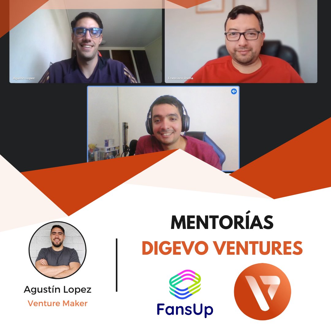 FansupApp's tweet photo. Mentorías @DigevoVentures 

Reunión con Agustín López, Venture Maker 

FansUp es un proyecto apoyado por 
@Corfo

#sumatealaevolucion #empresadigital #digevoventures #Sportech #FansUp https://t.co/w44j4oGhLI