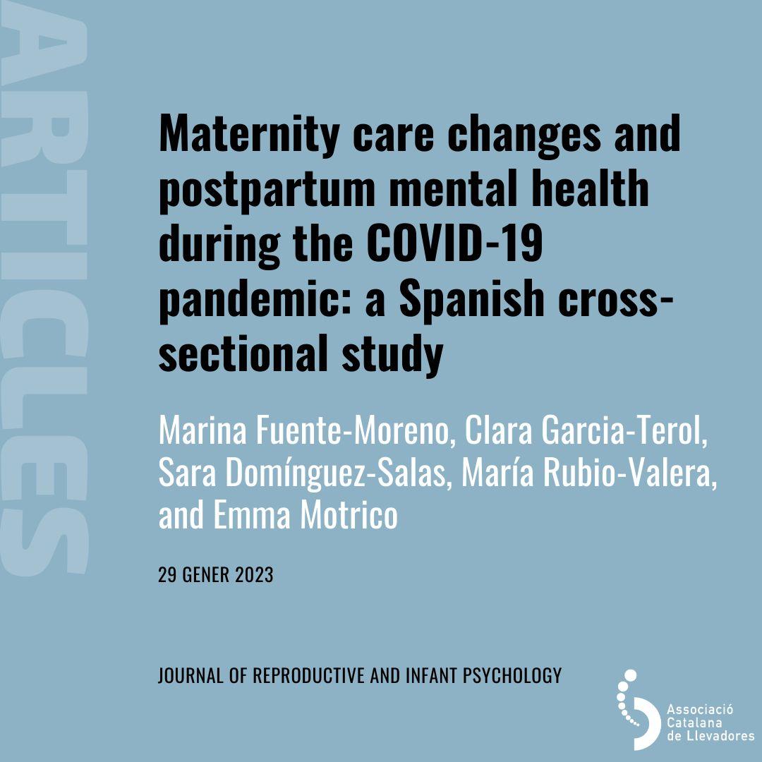 Article de @claragarciaterol per avaluar l'impacte dels canvis en l'atenció a la #maternitat deguts a la #pandèmia de la #COVID-19 en #salutmental #postpart (depressió, ansietat i trastorn d'estrès postraumàtic).
 
Enllaç a l’article:
doi.org/10.1080/026468…

#llevadora #recerca