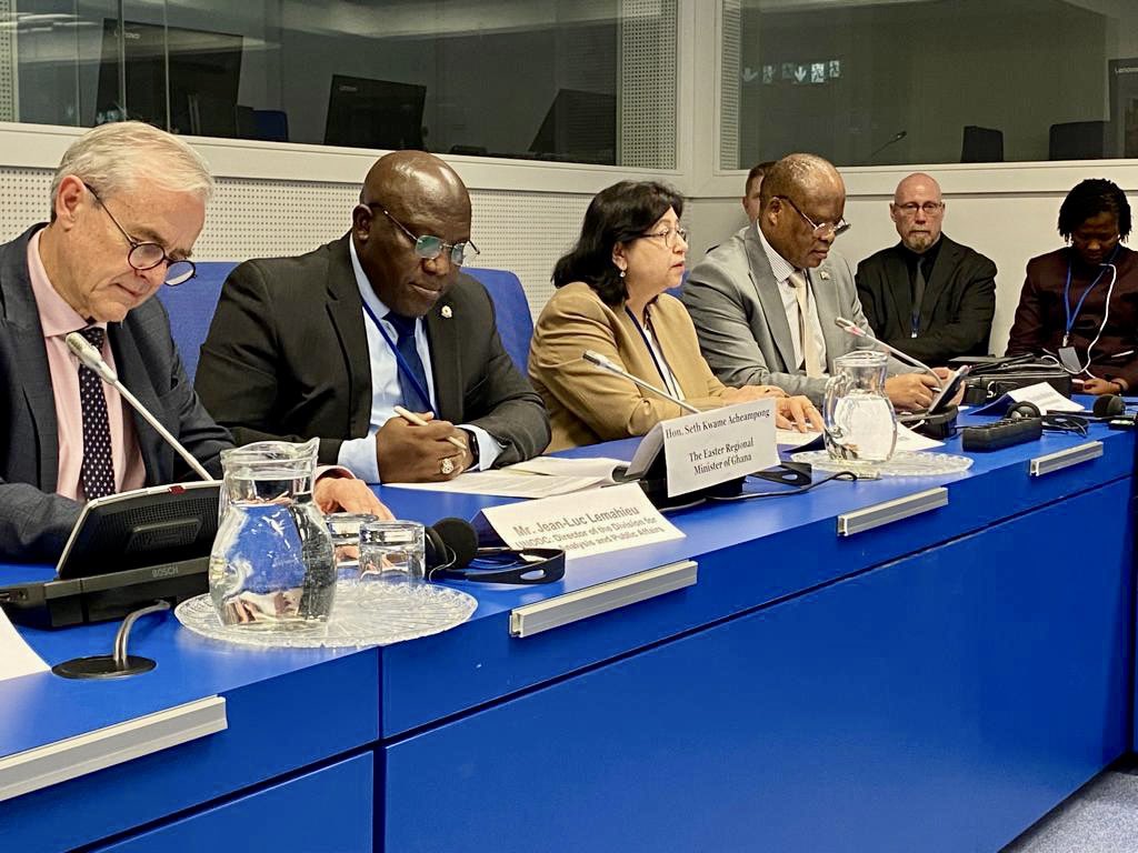 Thanks to South Africa <a href="/SAEmbAustria/">SA Embassy Austria</a> for organizing the #CND66 side event #NoPatientLeftBehind on #availability, #affordability &amp; #AccessToMedicines containing internationally controlled substances. Pleased to join &amp; share the findings of #INCB's special report on this topic.
