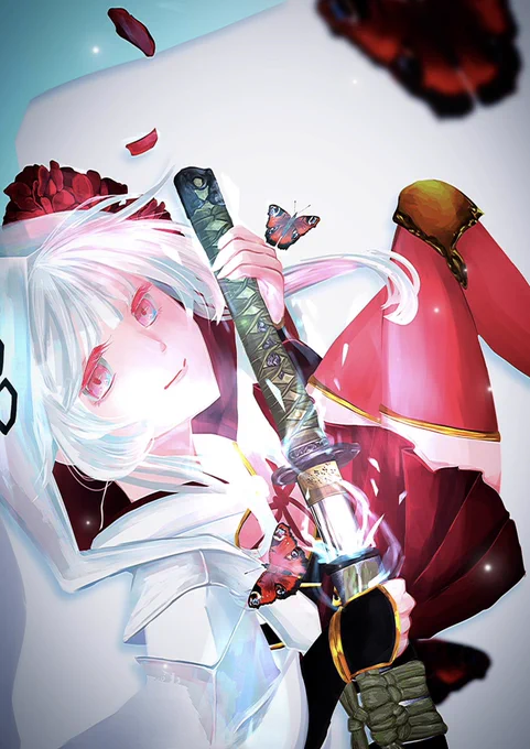 #ホワイトデーは銀髪白髪を愛でる日まともに描いてる絵ほんと古のやつばっかり 