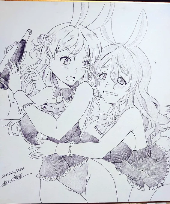冬コミに描いた色紙で初めてザラ描いたんよなぁ #既掲でもいいのでとにかくザラ級を貼ろう 