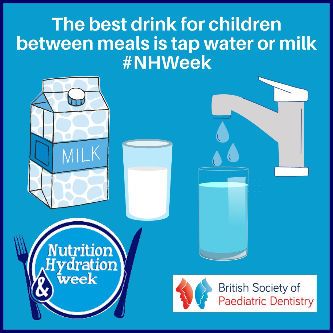 Did you know that the best drink for children between meals is tap water or milk?

#NHWeek #NutritionAndHydrationWeek #childhealth