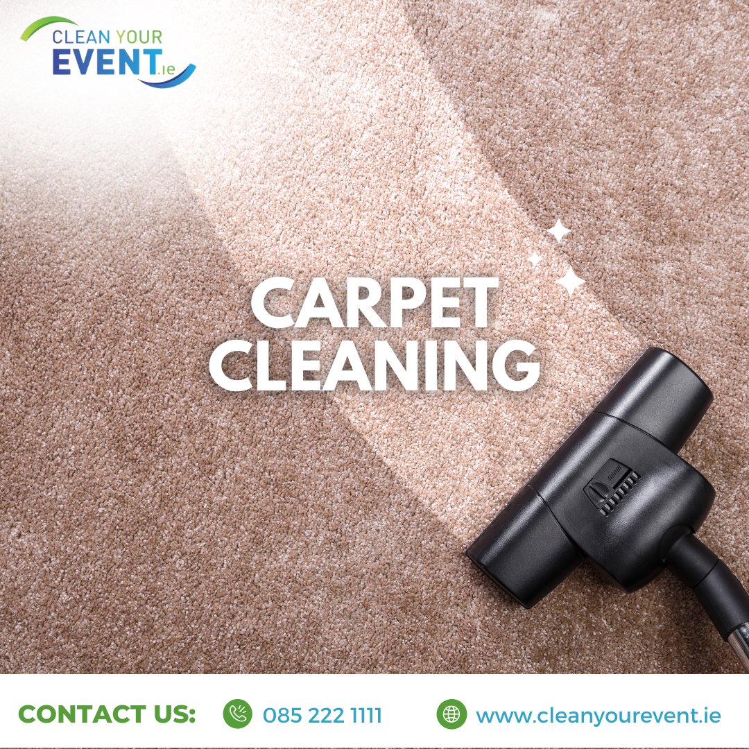 Is your carpet in need of a refresh? We are here to help! ✔️ With an experienced cleaning team and high-quality equipment, we'll leave your carpets looking and feeling like new. 🆕

👋 Say goodbye to dirt and stains and hello to a fresh, clean space. 📲bit.ly/CleanYourEvent…