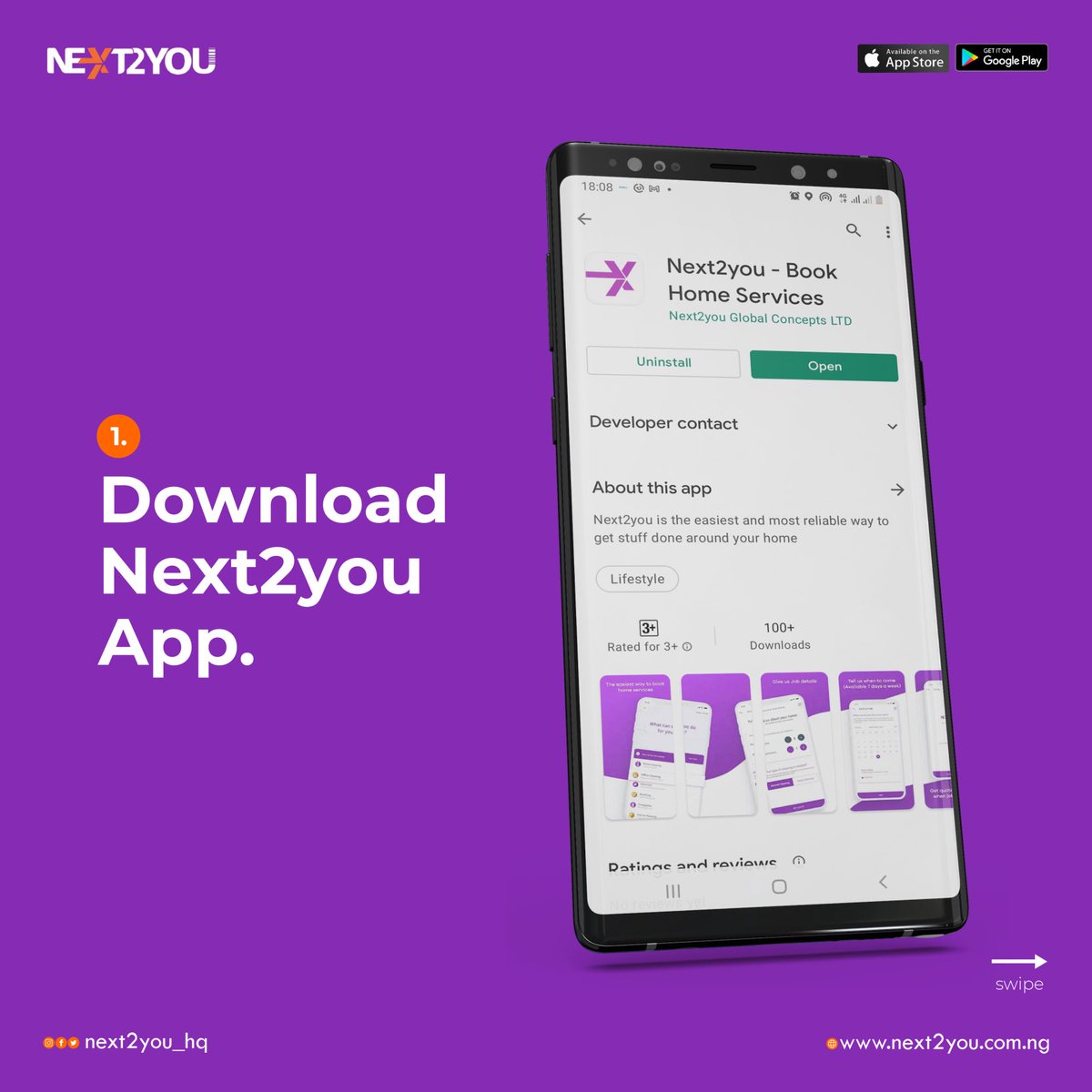 Next2you_hq's tweet photo. Request a service from the comfort of your home. 

@next2you_hq is the easiest way to request a professional for all your home and office needs. 

#cleaning #painting #plumbing #carpentry #interior #laundry #fumigation https://t.co/TlgzwJKa5F