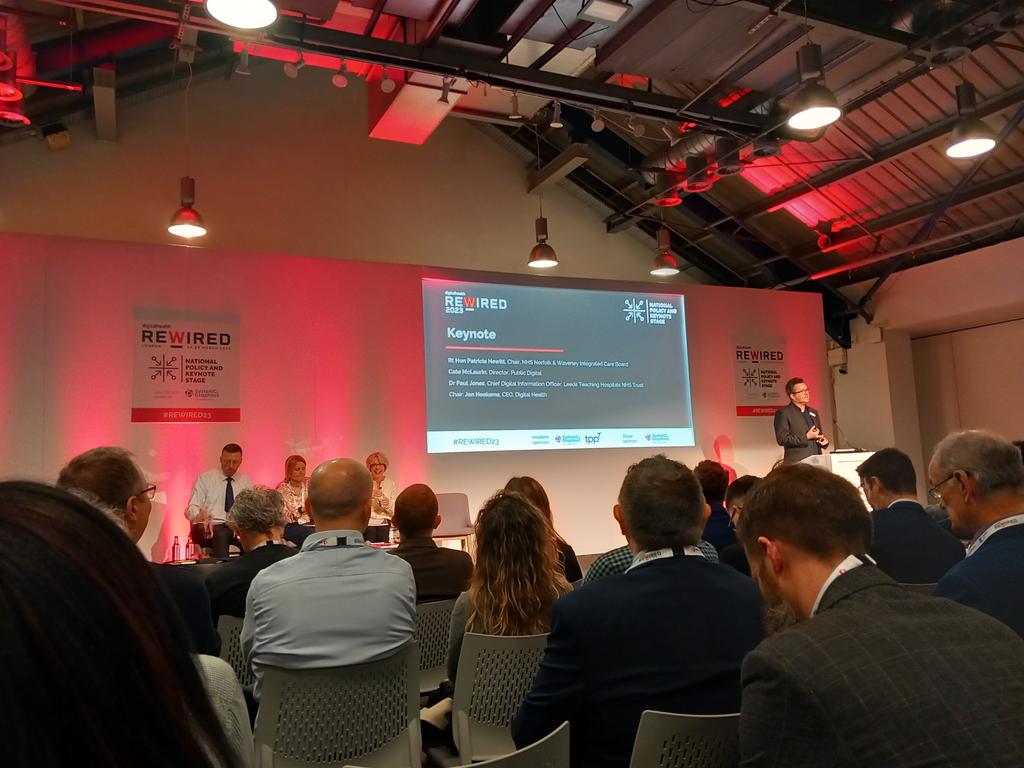 JohnLMcCann's tweet photo. The anticipated Digital Health Rewired event is officially underway. #Rewired2023 https://t.co/4mubwG2y1U