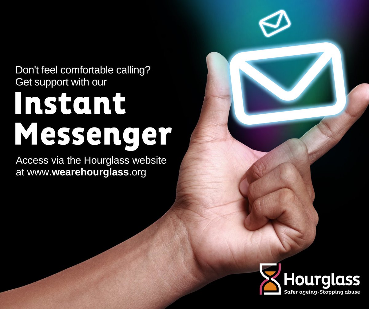 wearehourglass_'s tweet photo. Are you experiencing abuse but don't feel comfortable calling?
Did you know that you can speak to a live member of our helpline team through our #InstantMessenger?
Access it on our website here: https://t.co/1SK2WDASo6 https://t.co/dmKLD4OtZn