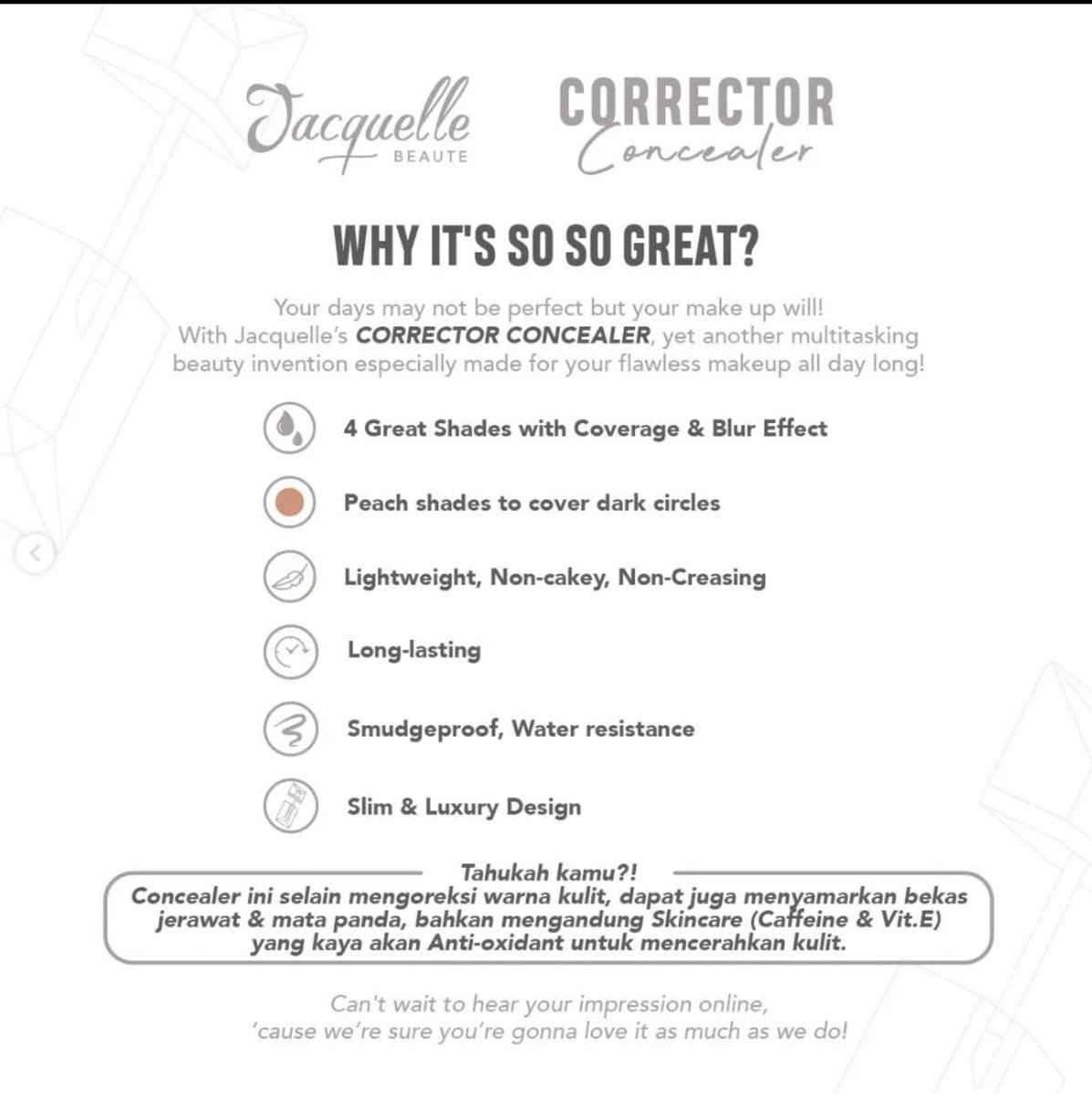 JacquelleBeaute's tweet photo. "I put #JacquelleCorrectorConcealer on all my problems" https://t.co/UwLD3FFCQA