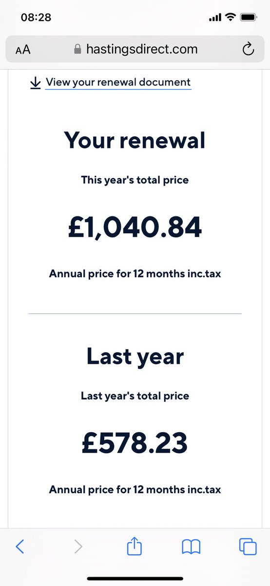CiaranToto's tweet image. No accidents , no claims , full NCB .. how can insurance companies raise insurance premiums by nearly 100%  .. needless to say @HastingsDirect have lost my business  #insuranceripoff