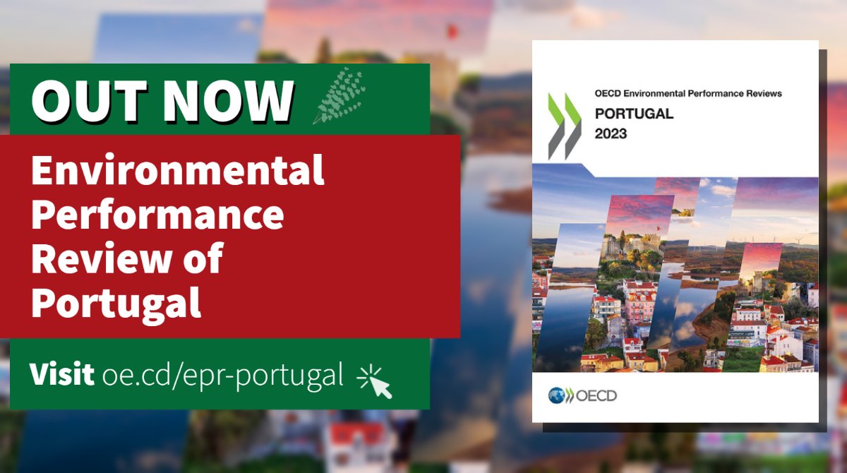 Today the <a href="/OECD/">OECD ➡️ Better Policies for Better Lives</a> launches its Environmental Performance Review of 🇵🇹 #Portugal with 26 recommendations on 👇

⚡️ Energy 
🏭#GHG emissions 
☁️ #AirPollution 
🔥 #Wildfires 
♻️ Circular economy 
💰 Green taxes 
🚰 #Water scarcity

🔴Watch the launch ➡️ oe.cd/epr-portugal
