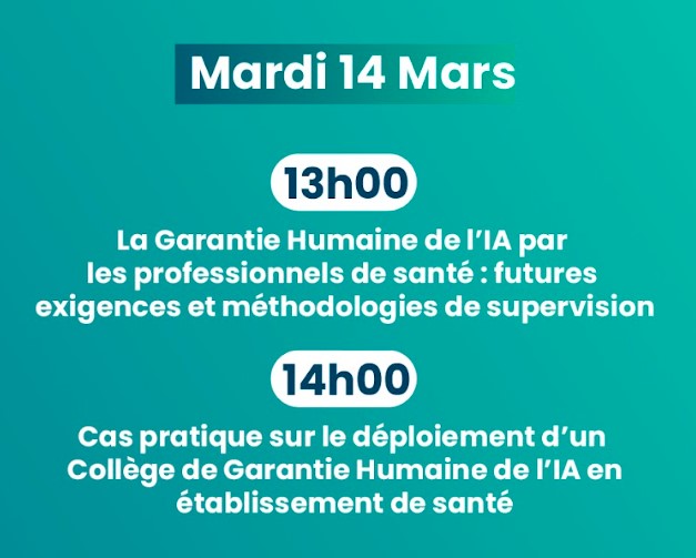 📣 Soyez les bienvenus à partir de 13h au village tiers-lieux d'expérimentation de MedInTechs pour assister à nos prises de parole !

En attendant, venez nous rencontrer au stand G07 !

📍Parc Floral de Paris

#IA #garantiehumaine #MedInTechs