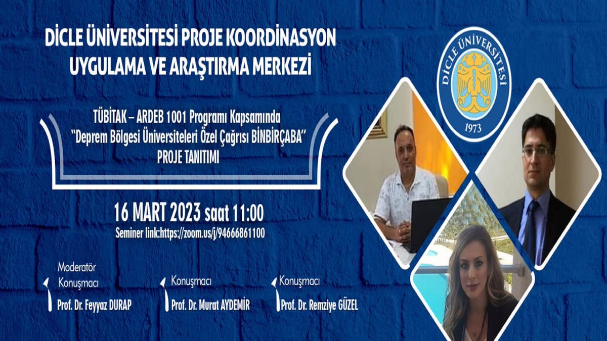 dicle_proje's tweet photo. TÜBİTAK-ARDEB 1001 PROGRAMI KAPSAMINDA DEPREM BÖLGESİ ÜNİVERSİTELERİ ÖZEL ÇAĞRISI BİNBİRÇABA-PROJE TANITIM Toplantısında aşağıdaki konulara yer verilecektir; https://t.co/CA4aqQS8nP