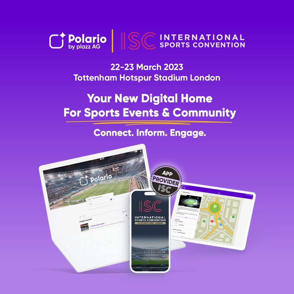 plazz_AG's tweet photo. 🤝 On March 22-23, 2023, we will be an #exhibitor at the @IscBiz 2023 at @SpursStadium in #London. We are also implementing the #ISC #EventApp with our #Event Solution. For this, the event app includes #speakerlist, #attendeeprofiles, #agenda and #locationmap. https://t.co/XUfR9q2XEu