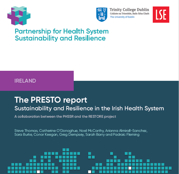 TCDhpm's tweet photo. The PRESTO report, part of a global Partnership for Health System Sustainability &amp; Resilience #PHSSR, will be launched March 29 at the RESTORE seminar. The Irish case study assesses health system performance during Covid19. 
Register here https://t.co/fMT9Yw5kxz
#ThisIsTrinityMed https://t.co/U9op9GvgCL