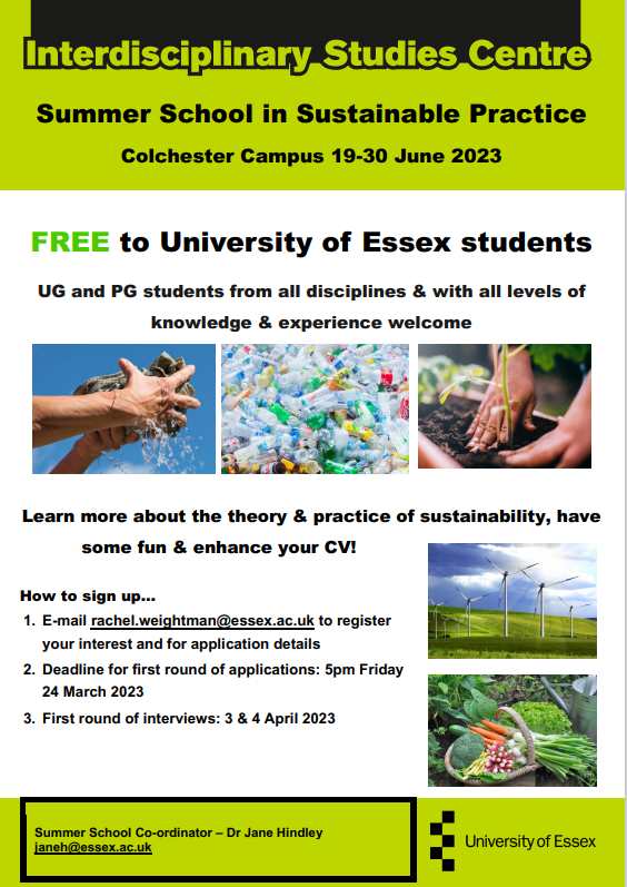 ISC_Essex's tweet photo. 🌎Get ready for a summer of sustainable learning!

Join our free Summer School in Sustainable Practice from June 19-30 and gain expertise on sustainability theory and practice. Don't miss out, register now! #sustainability #summerschool #learnmore https://t.co/z6bgLhNbE2