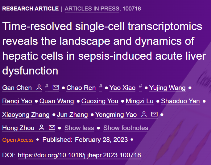 JHEP_Reports's tweet image. 🟪NEW Article in press❕
Time-resolved #singlecelltranscriptomics reveals the landscape and dynamics of #hepaticcells in sepsis-induced acute #LiverDysfunction
🔓#OpenAccess at👉bit.ly/3Lq6x5p
#LiverTwitter