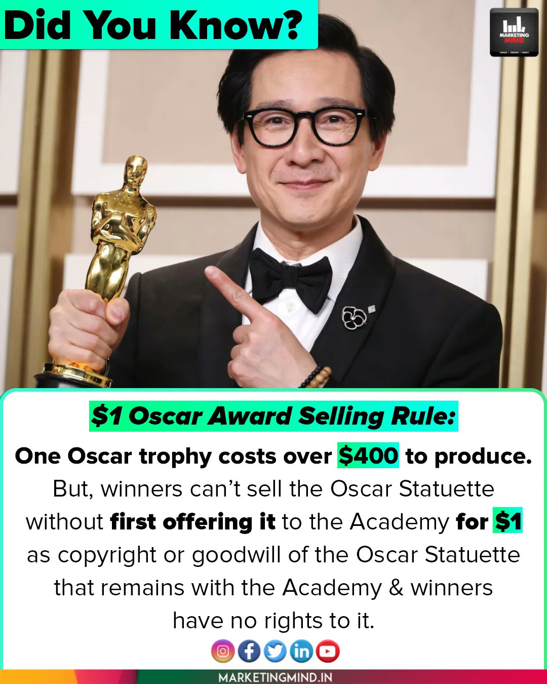 Why can't the Oscar statuette be sold?