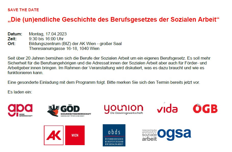 ogsa_at's tweet photo. Julia Pollack vom @obds_ erinnert an die wichtige, gemeinsame Veranstaltung zum #Berufsgesetz #SozialeArbeit am 17. April in Wien ! In Kooperation mit @GewerkschaftGPA @Goed_official @younion_at @gemeinsam_vida @oegb_at @Arbeiterkammer  https://t.co/2afmhbaMzA https://t.co/wnjT169Gla