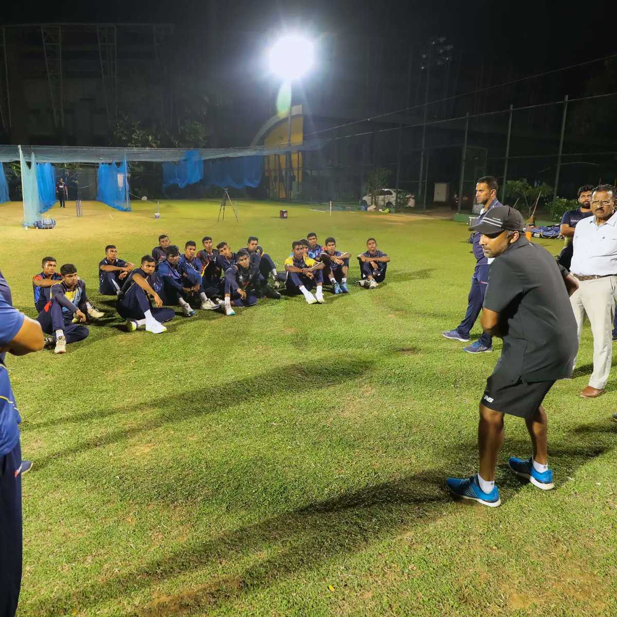OfficialSLC's tweet photo. 📸 Sri Lanka Under 19 Team Practice Session ahead of UAE tour 📸

#SLU19 team will tour Abu Dhabi, UAE, from March 15 to April 3, 2023, to take part in a tri-nation tournament involving Afghanistan and Bangladesh. https://t.co/JEKfv8XQqz