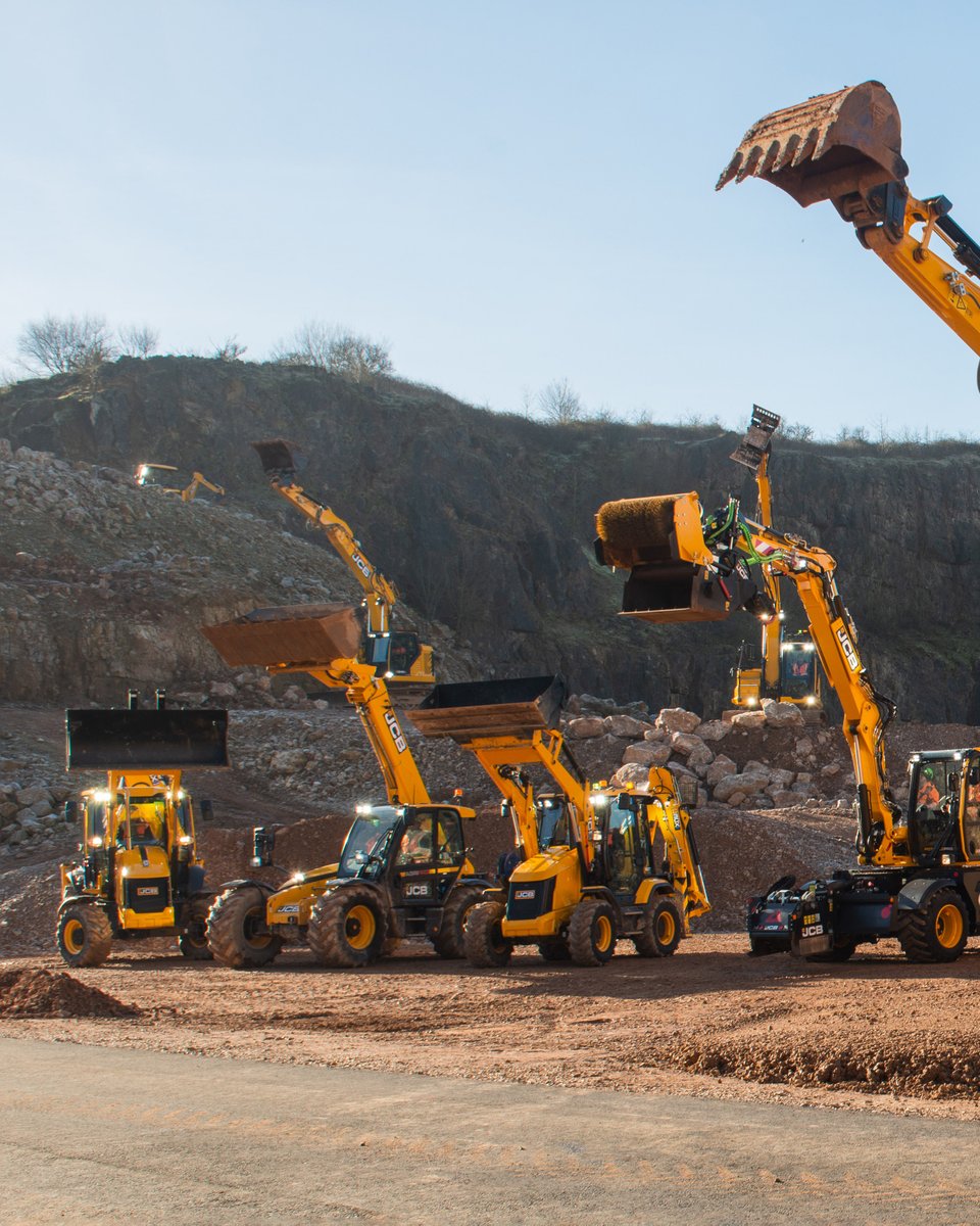 JCB on Twitter "An injection of yellow. A fleet of JCB machines
