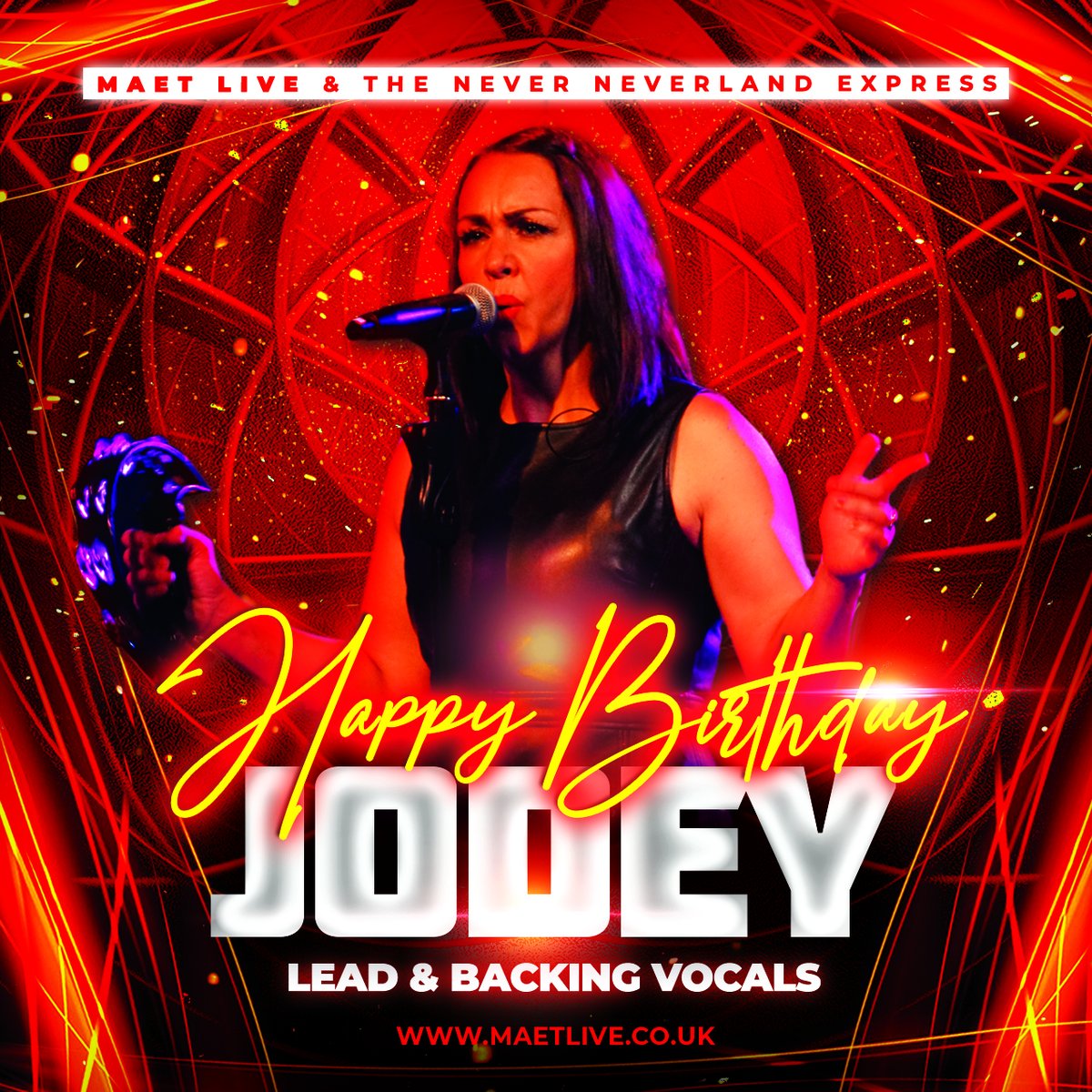 MaetLIVE's tweet photo. 🎉Happy Birthday 🎉 to our wonderfully talented Miss Jodey Lea
We hope you have a wonderful day and can't wait to party with you Saturday night 🥳🥳 https://t.co/ZCC3TizkLf