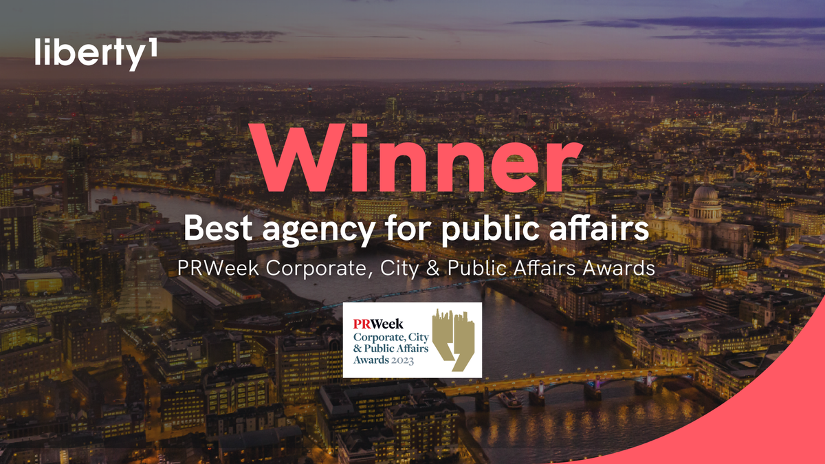 libertyonescot's tweet photo. We are delighted to announce that the BECG Group, incorporating @becgUK, @CavendishAdv, Liberty One and @SoCrowd have won the ‘Best Agency for Public Affairs Award’ at the PRWeek Corporate, City &amp; Public Affairs Awards!

Well done to everyone who helped make this possible! https://t.co/y5nZkHNBSr