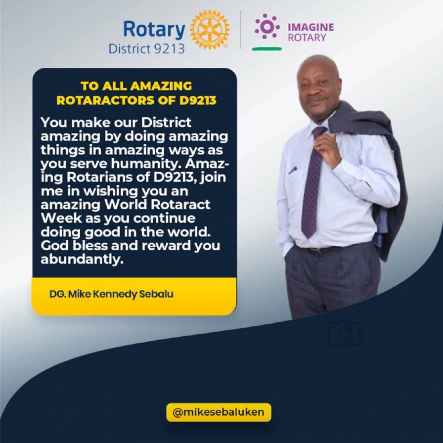 As the District Governor, I am honored to extend warm greetings to all Rotaractors in our district on the occasion of world #RotaractWeek. This week is an opportunity for us to celebrate the amazing work and impact that Rotaractors are making in our communities and beyond.