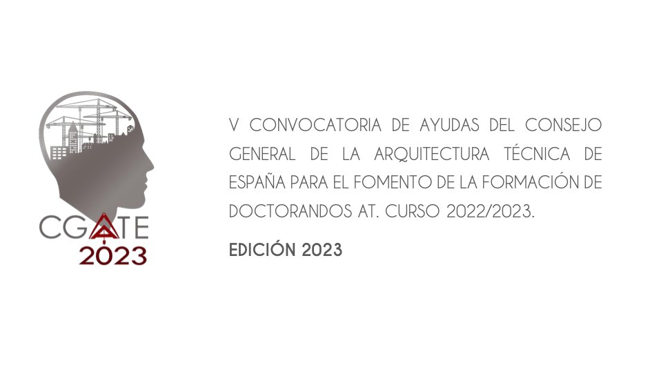 ⚠️Recuerda: la convocatoria de ayudas para doctorandos arquitectos técnicos se cerrará el 20 de marzo. El propósito es el de favorecer la lectura de tesis doctorales de graduados en titulaciones habilitantes para el ejercicio de la Arquitectura técnica.
cgate.es/pdf/Bases%20do…