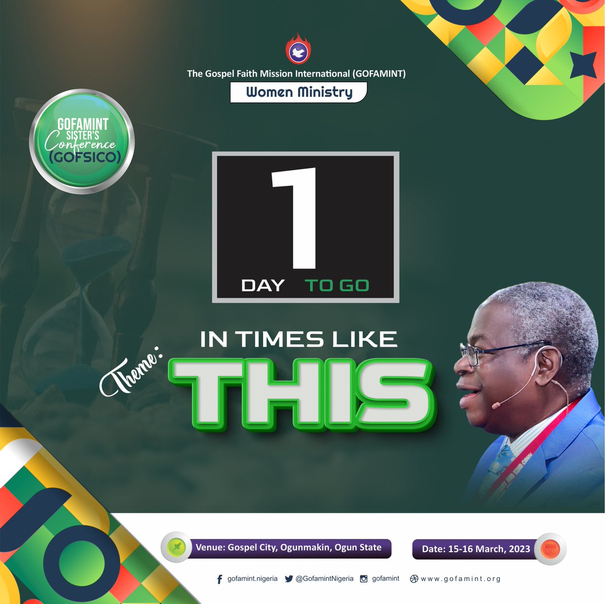 gofaminthq's tweet photo. 1 Day to go...
#GOFAMINT
#GOFSICO
#InTimesLikeThis https://t.co/4btvQvI9ZU
