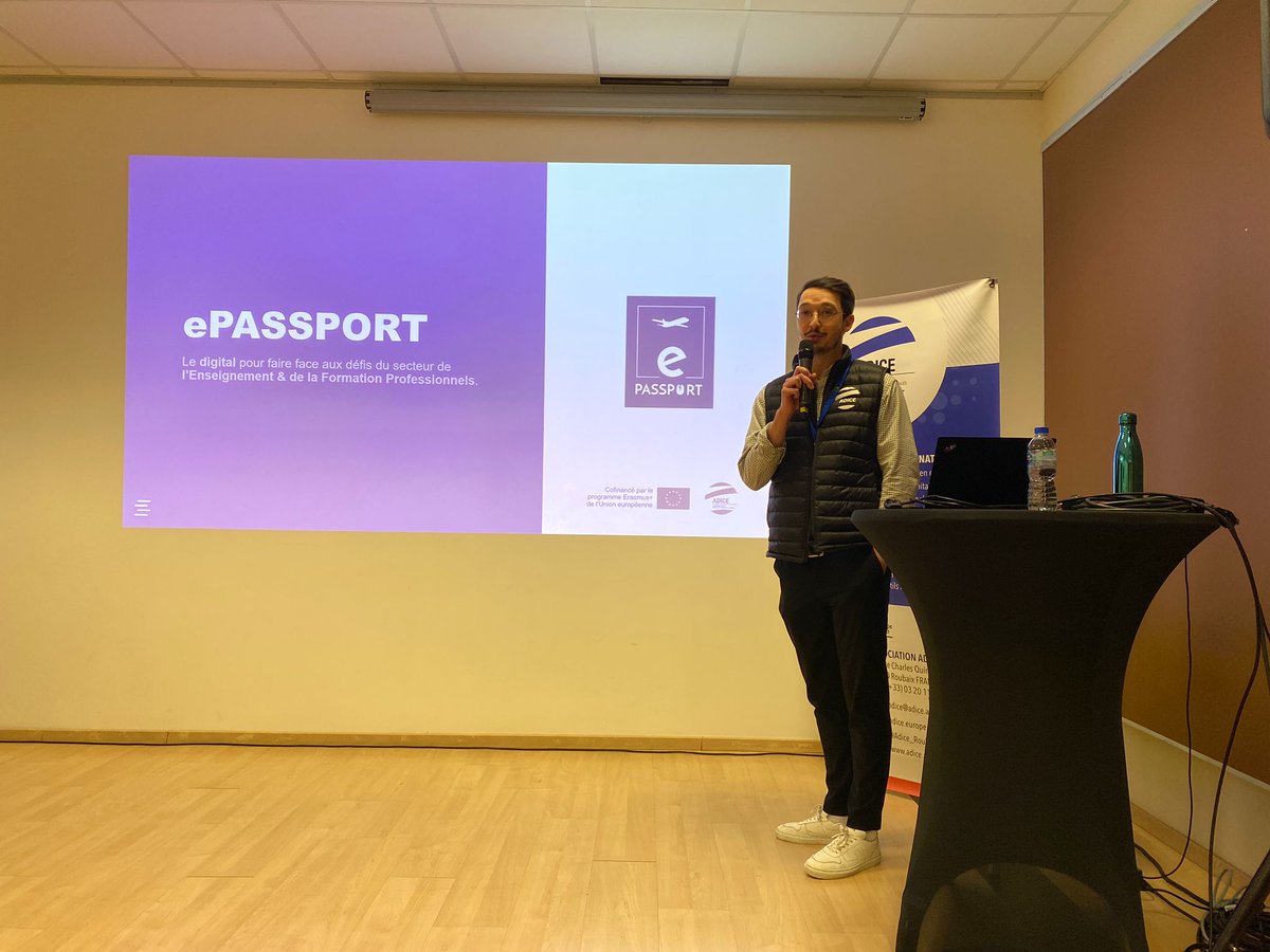 Au tour d'ePassport d'être présenté ce matin ! 💻

Un projet co-financé par le programme #Erasmusplus pour renforcer les capacités des organisations de l'EFP en améliorant leurs pratiques d’accompagnement à la mobilité hybride et virtuelle. ⬇⬇