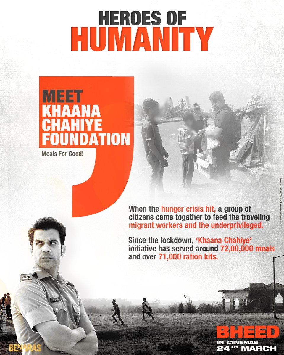 In an effort to recognize #HeroesOfHumanity this week, we are throwing light on ‘Khaana Chahiye’ an initiative that served over 6,00,000 migrant workers with food, essentials, and ration kits!
