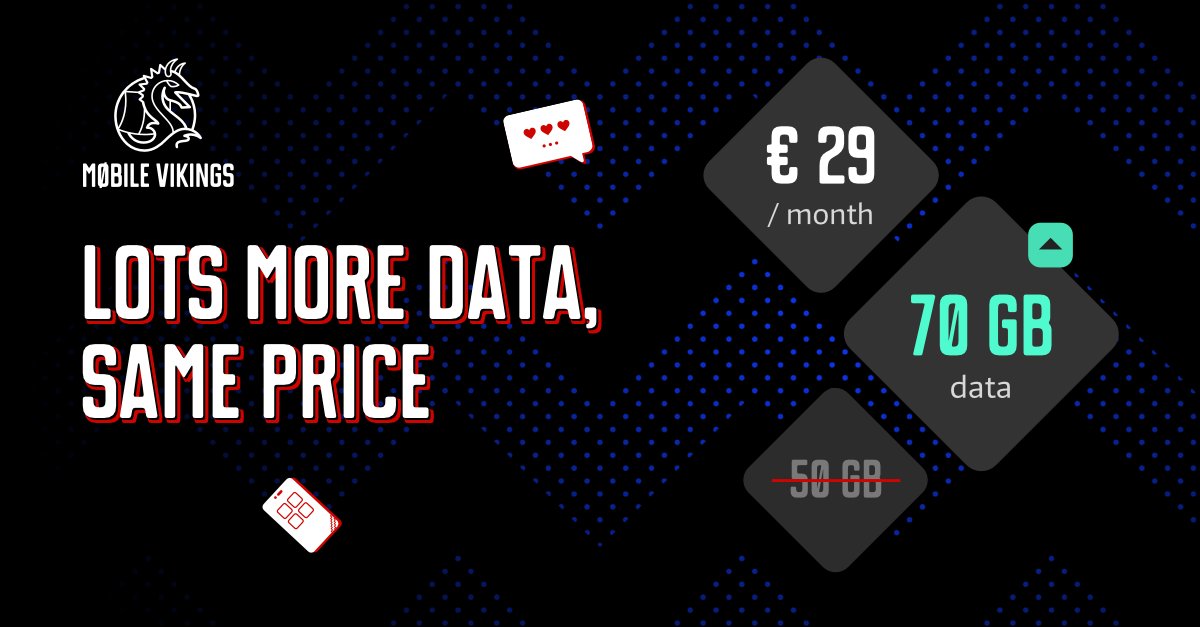 Looks like the Easter Bunny came a little early this year… Because as of now, you get more data without paying anything extra for it. Hop hop hop into that new data bundle! 🐰#unreasonableamountofdata #mobilevikings