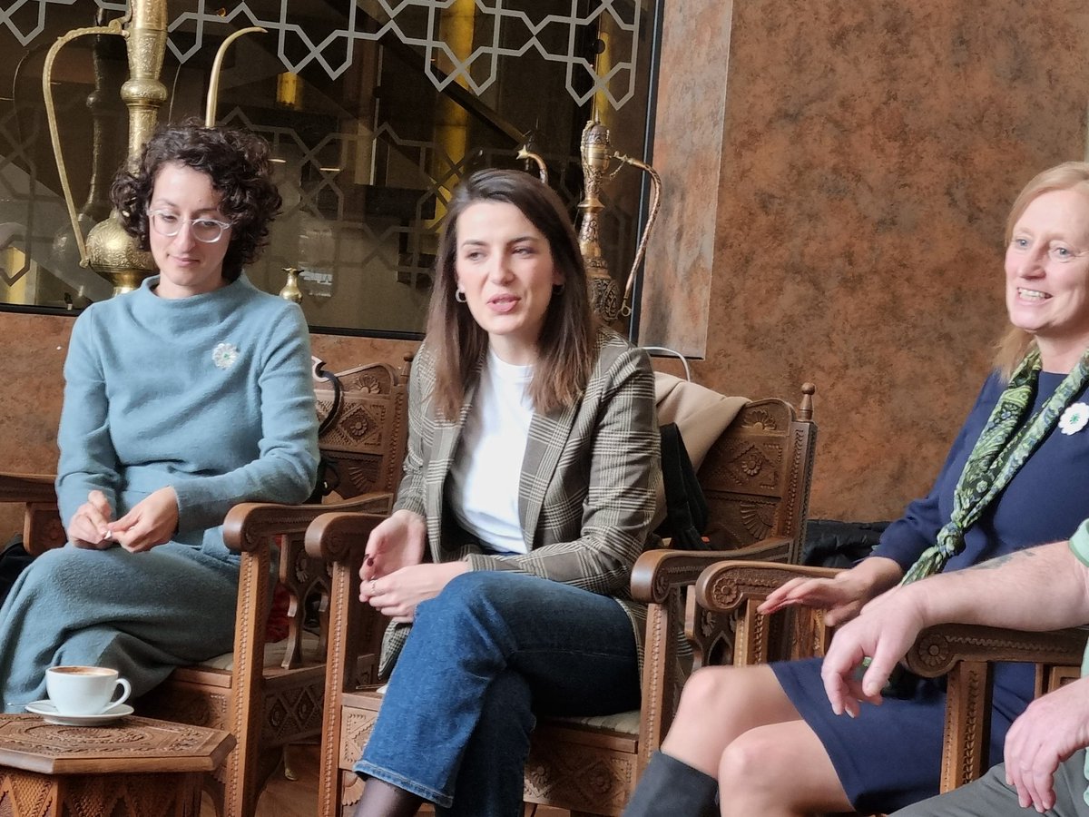 YouthActionNI's tweet photo. Lana Prlic elected politician, Social Democratic Party member talking to our group in Sarajevo. Hearing about her experience in 'two schools under one roof'. @RemSrebNI @SrebrenicaUK @OsborneTweets #genocide https://t.co/q9BZzIsSJj