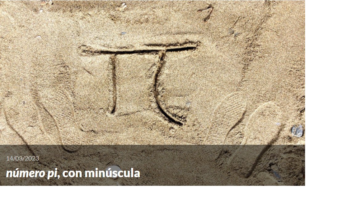 Fundeu's tweet photo. Con motivo del Día Internacional de Pi, en la #recoFundéu de hoy se recuerda que la expresión «número pi» se escribe con minúscula, sin resalte y sin tilde en la palabra «pi».
https://t.co/CnpihXAMYU https://t.co/7S2V9L1IYv