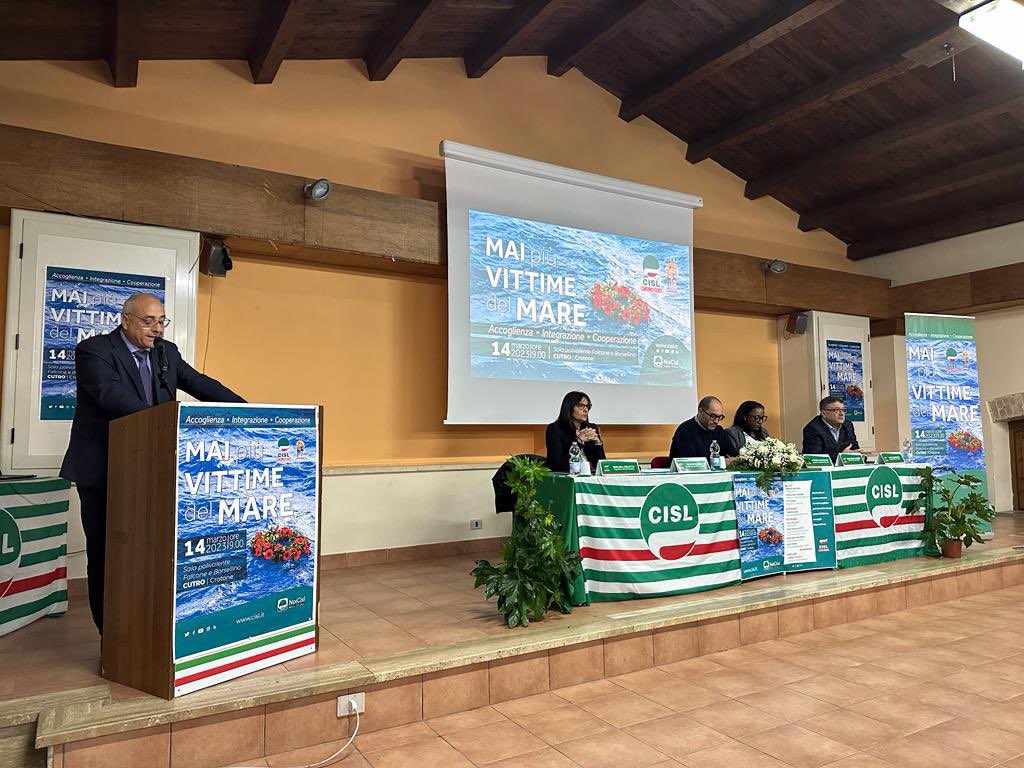 AnolfNazionale's tweet photo. 🟢#14marzo #Cutro  “MAI più VITTIME del MARE”  l’iniziativa che rilancia la nostra capacità e volontà di #accoglienza #integrazione #inclusione per dire no #Tratta ma #speranza #pace e #opportunità per tutti, per la #PERSONA nello spirito dell’appartenenza @CislNazionale https://t.co/wmRmIIVBZh