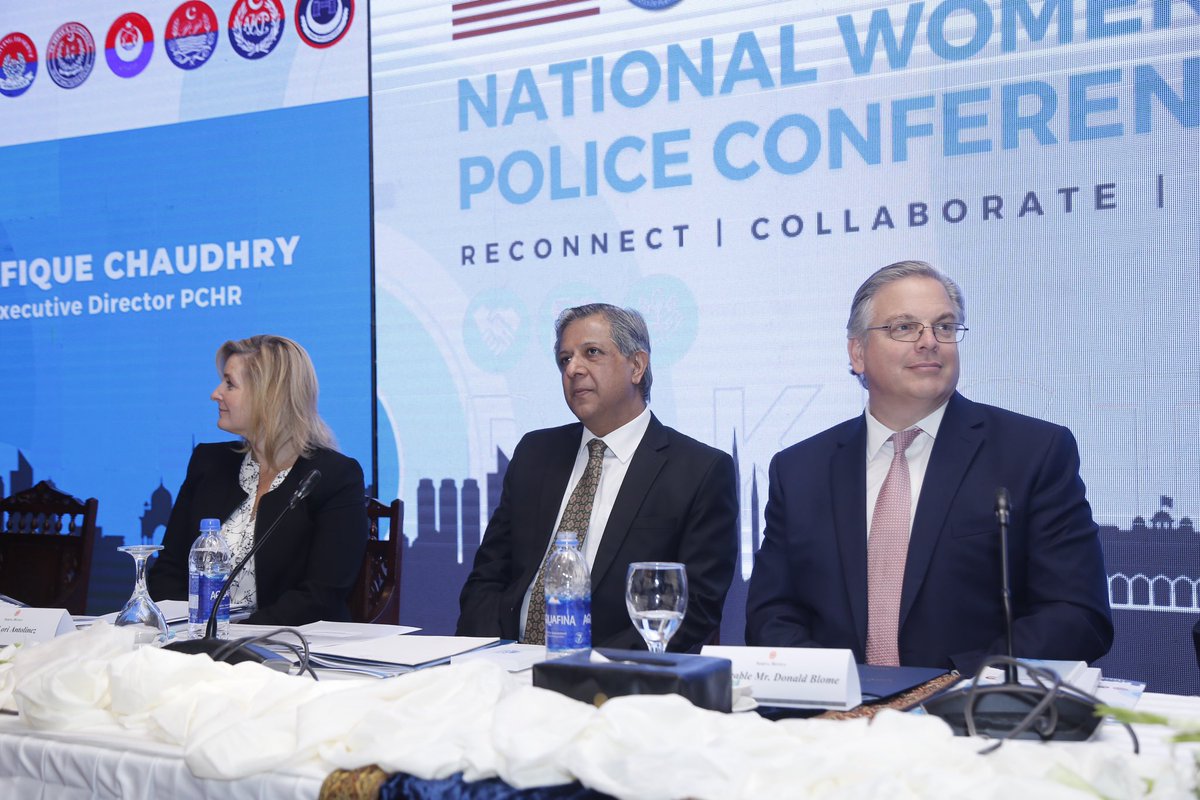 PasbanAwam's tweet photo. The #NWPC23 was graced by the esteemed presence of US Ambassador, Donald Blome, and Federal Minister of Law & Justice, Senator @AzamNazeerTarar in support of @USIP's efforts towards increasing women inclusion in the police force. @StateINL @usembislamabad @GovtofPakistan 🇵🇰🇺🇲 https://t.co/YJIo3MeVRN