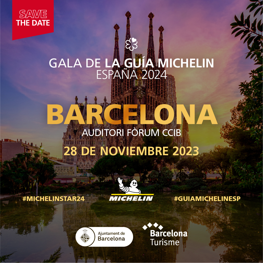 ¡Save the Date! Comienza la cuenta atrás para la próxima Gala de la Guía MICHELIN España 2024:

➡️ Barcelona
➡️ 28 de noviembre de 2023
➡️ Auditori Fòrum CCIB

#MICHELINSTAR24 #GUIAMICHELINESP <a href="/VisitBCN_ES/">Barcelona</a>