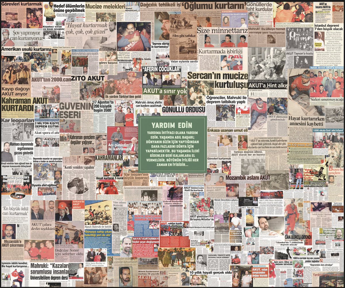 Kasım 1994, Bolkar Dağlarında dağ kazasında 2 genç kayboldu. O günün yetkin dağcıları 100 dağcı 14 gün, 2 grup dağları aradık, helikoptere rağmen bulamadık. Anladık ki iyi dağcı olmakla iyi kurtarmacı olmak aynı şey değilmiş ve 27 yıl önce bugün en iyisi olmak için AKUT'u kurduk.