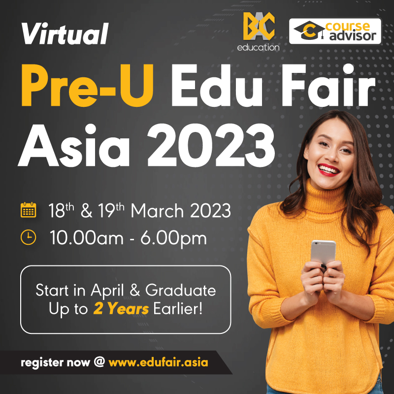 malaysiakini's tweet photo. [AD] Attend PRE-U Edu Fair Asia 2023! Join in April &amp; graduate up to 2 years earlier! Register for FREE at https://t.co/LLE9eeSrnV

#BAC #BrickfieldsAsiaCollege #preuniversity #preu #foundation #diploma #alevels #alevel #EduFair #EducationFair #education #AfterSPM #SPM #SPMresult https://t.co/NYzjvlq7p6