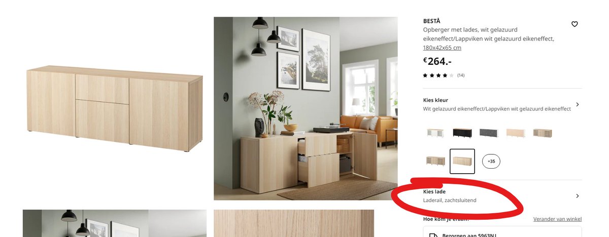 ThePikachuNL's tweet photo. @IKEANederland Een van jullie BESTÅ combinaties staat onlogisch op jullie site. Alle combinaties met greeploze lades hebben druk-en-open ladebeslag op eentje na. Toevallig ook degene die ik besteld had laatst. Nogal onhandig dat ik m'n lades niet open kan doen. Niet handig, toch? https://t.co/cg5nZePKkb