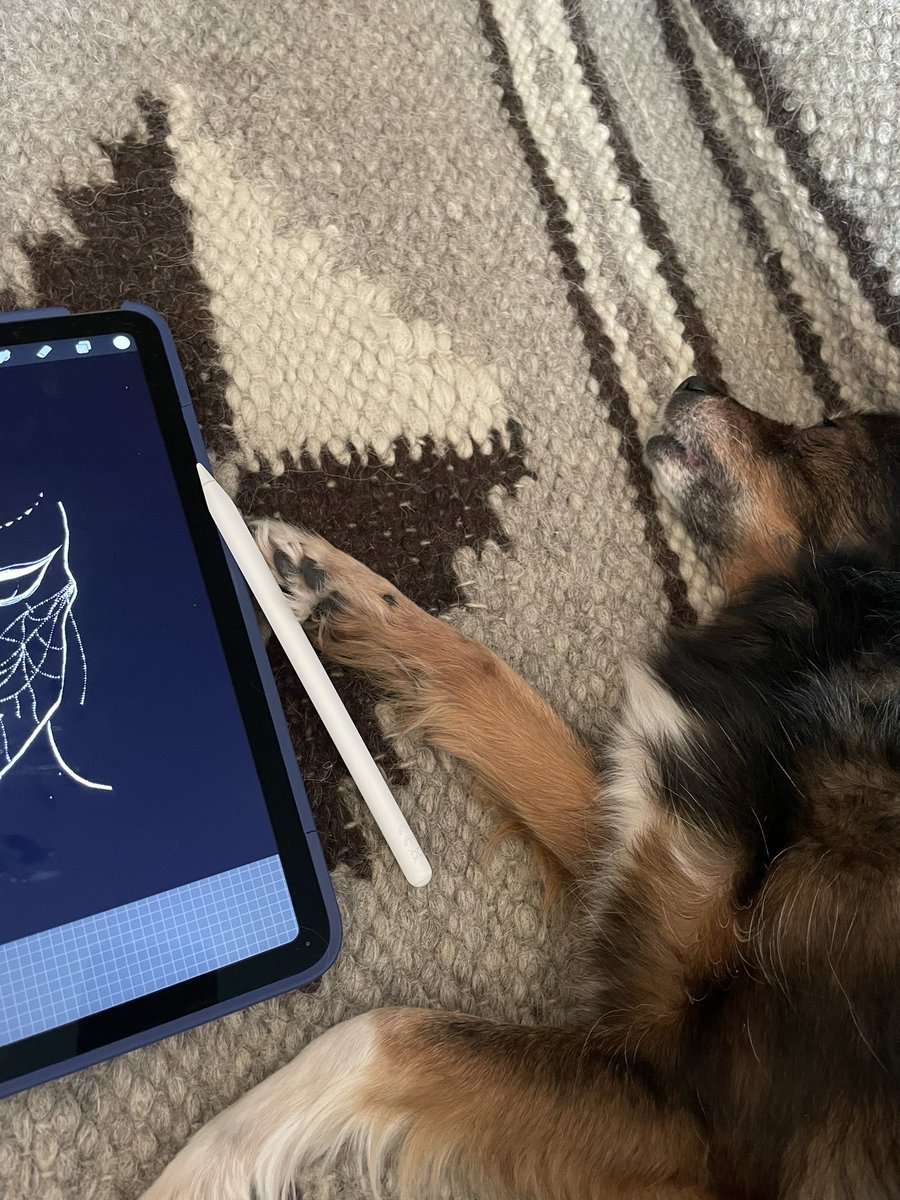 she was helping me make a new sketch and got a little tired😂